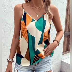 SHEIN Abstract Top NWOT